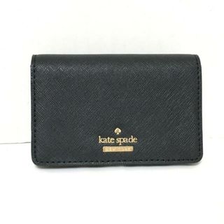 ケイトスペードニューヨーク(kate spade new york)のKate spade(ケイトスペード) 名刺入れ美品  - PWRU5204 黒 レザー(名刺入れ/定期入れ)