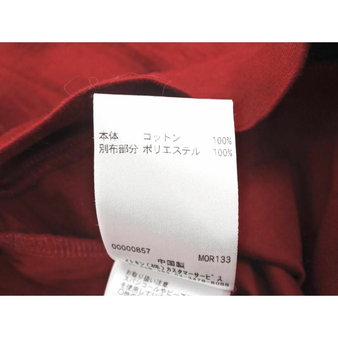 MICHEL KLEIN(ミッシェルクラン)のMICHEL KLEIN ミッシェルクラン ビジュー シアースリーブ 切替 ブラウス シャツ size38/赤 ■◇ レディース レディースのトップス(シャツ/ブラウス(長袖/七分))の商品写真