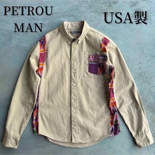 SHIPS - USA製 PETROU MAN 長袖 切り替え シャツ ボタンダウン SHIPS