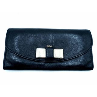 クロエ(Chloe)のChloe クロエ リリィ レザー 長 財布 黒 ■■ レディース(財布)