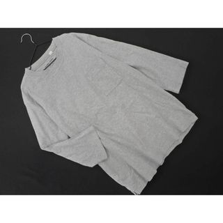 GLOBAL WORK グローバルワーク 7分袖 胸ポケット Tシャツ sizeM/グレー ■◇ レディース