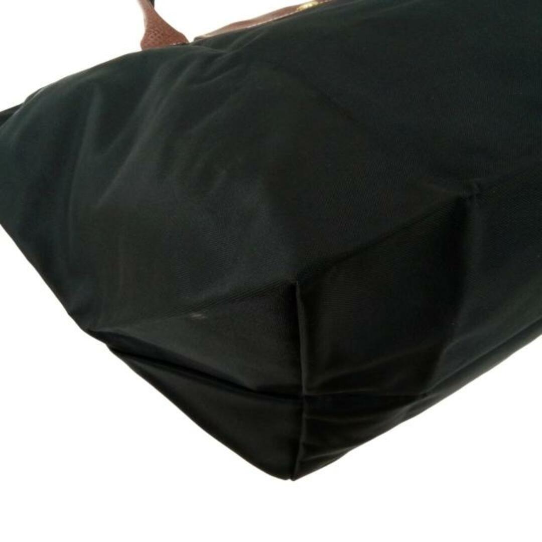 LONGCHAMP(ロンシャン)のLONGCHAMP(ロンシャン) ハンドバッグ ル・プリアージュオリジナル 黒×ブラウン 折りたたみ ナイロン×レザー レディースのバッグ(ハンドバッグ)の商品写真