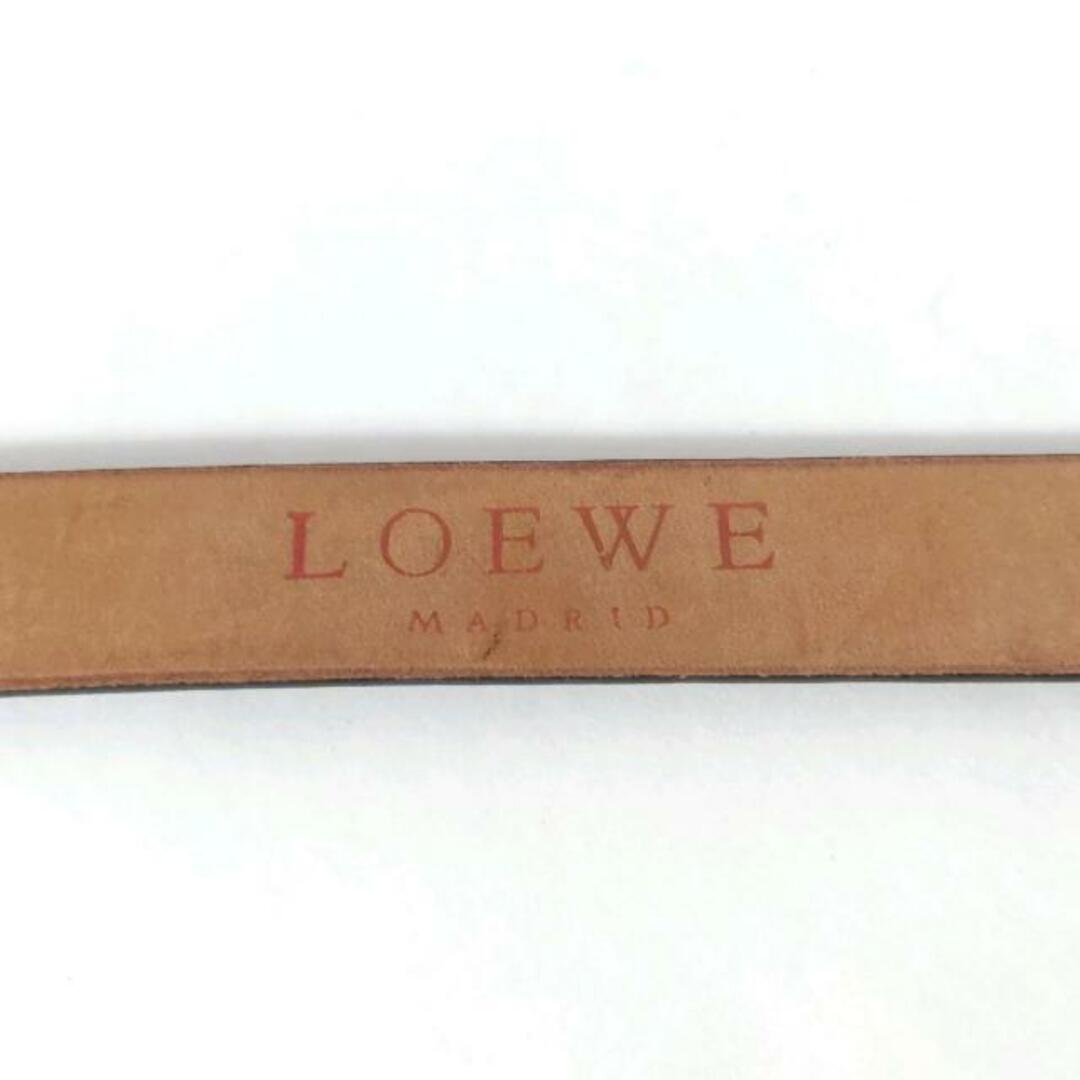 LOEWE(ロエベ)のLOEWE(ロエベ) ベルト 75/42 - ダークブラウン×ダークグレー レザー×金属素材 レディースのファッション小物(ベルト)の商品写真