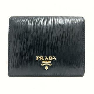 PRADA - PRADA(プラダ) 2つ折り財布 - 黒 レザー