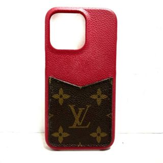 ルイヴィトン(LOUIS VUITTON)のLOUIS VUITTON(ルイヴィトン) 携帯電話ケース モノグラム IPHONEバンパー13PRO M81225 スカーレット iPhoneケース カーフレザー（皮革の種類：牛革）(モバイルケース/カバー)