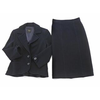 DAMA collection ダーマコレクション セットアップ ジャケット スカート スーツ size5AR/紺 ■◇ レディース(スーツ)