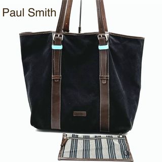 ポールスミス(Paul Smith)のポールスミス トートバッグ 黒 肩掛け　ポーチ付き大容量　A4可バッグ(トートバッグ)