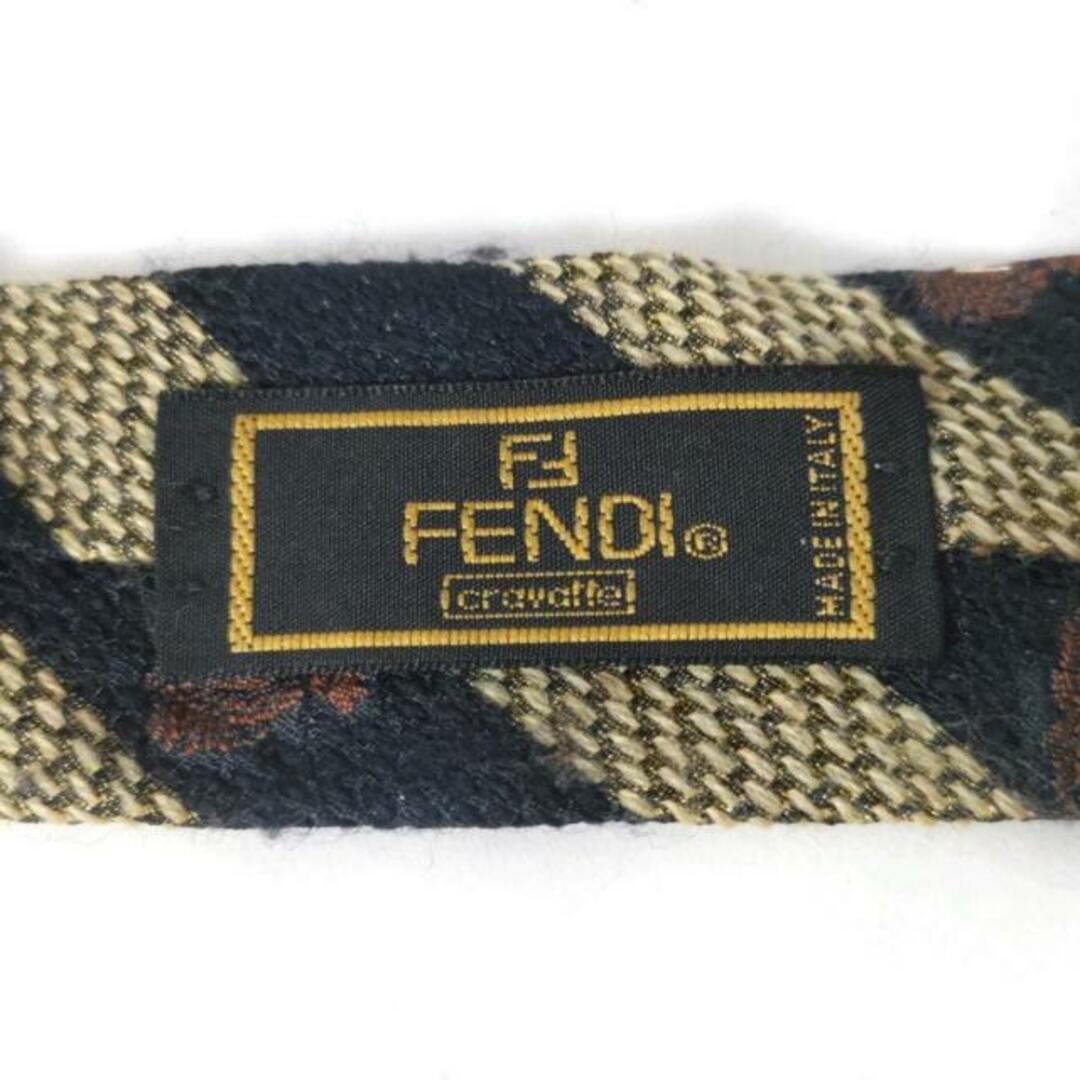 FENDI(フェンディ)のFENDI(フェンディ) ネクタイ メンズ - ベージュ×ネイビー×マルチ メンズのファッション小物(ネクタイ)の商品写真