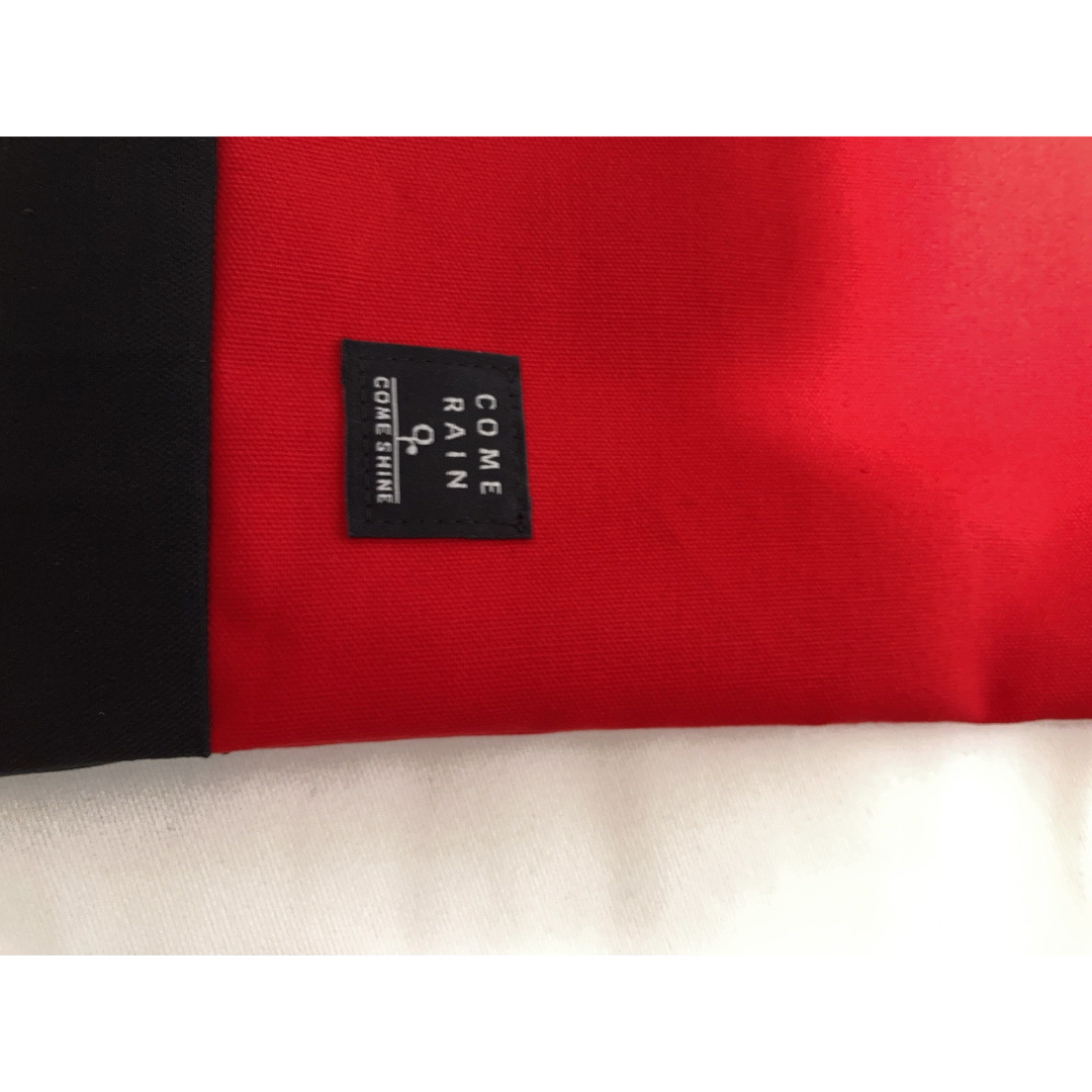 ハンドメイド　体操着袋　レッド×ブラック　男の子 ハンドメイドのキッズ/ベビー(外出用品)の商品写真