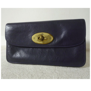 マルベリー(Mulberry)のマルベリー　ＭULBERRY　レザー　パープル　紫　長財布　ロングウォレット(財布)