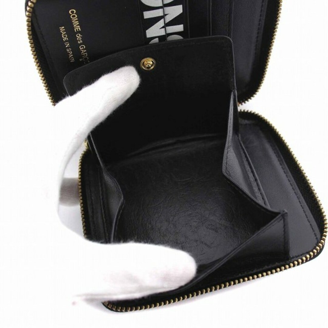 COMME des GARCONS(コムデギャルソン)のコムデギャルソン ウォレット 二つ折り財布 ラウンドファスナー レザー 黒 レディースのファッション小物(財布)の商品写真