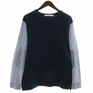 レアセル(rehacer)のレアセル Stripe Sleeve Layered フェイクレイヤード L(Tシャツ/カットソー(七分/長袖))