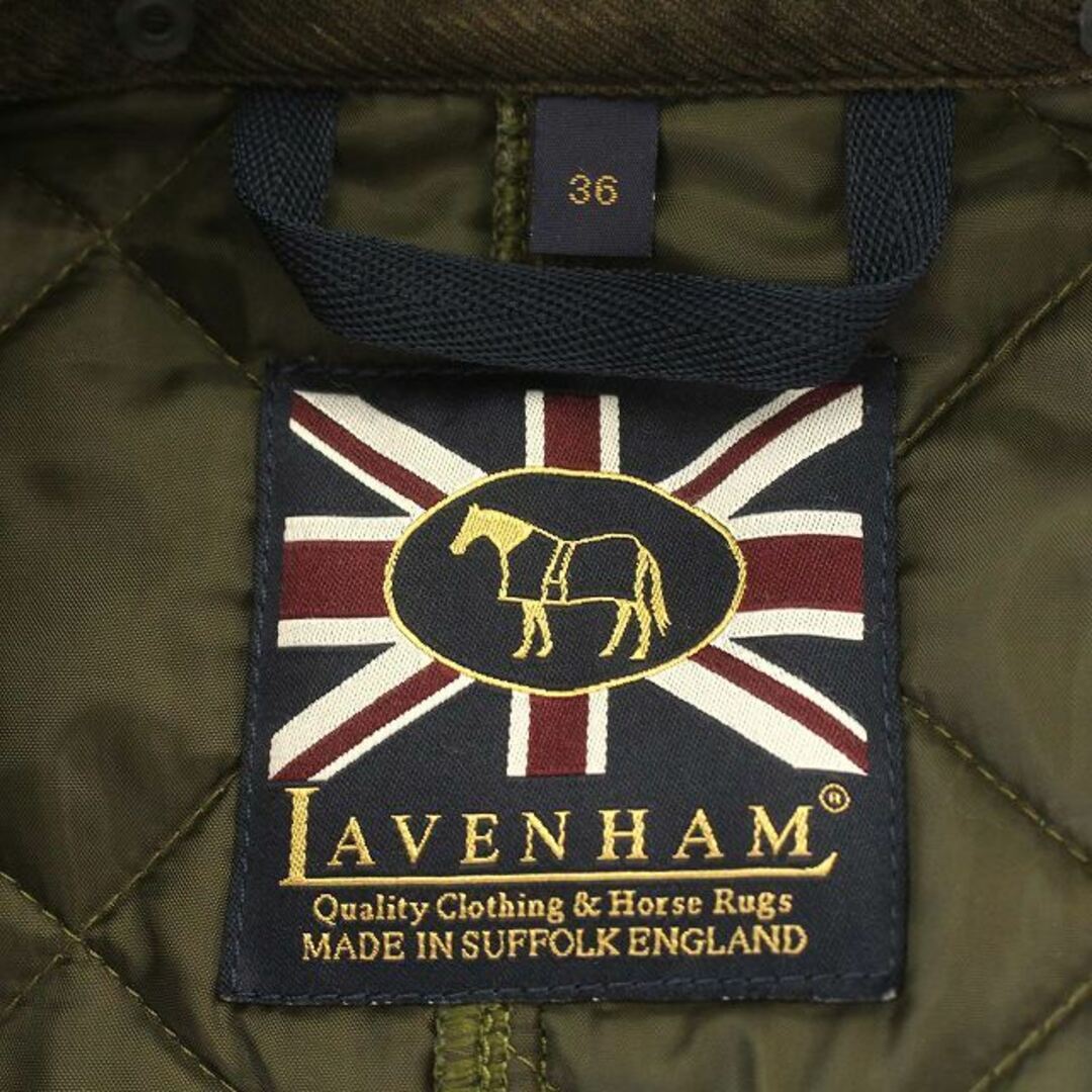 LAVENHAM(ラベンハム)のラベンハム LAVENHAM キルティングコート 中綿 ロング 36 カーキ レディースのジャケット/アウター(その他)の商品写真