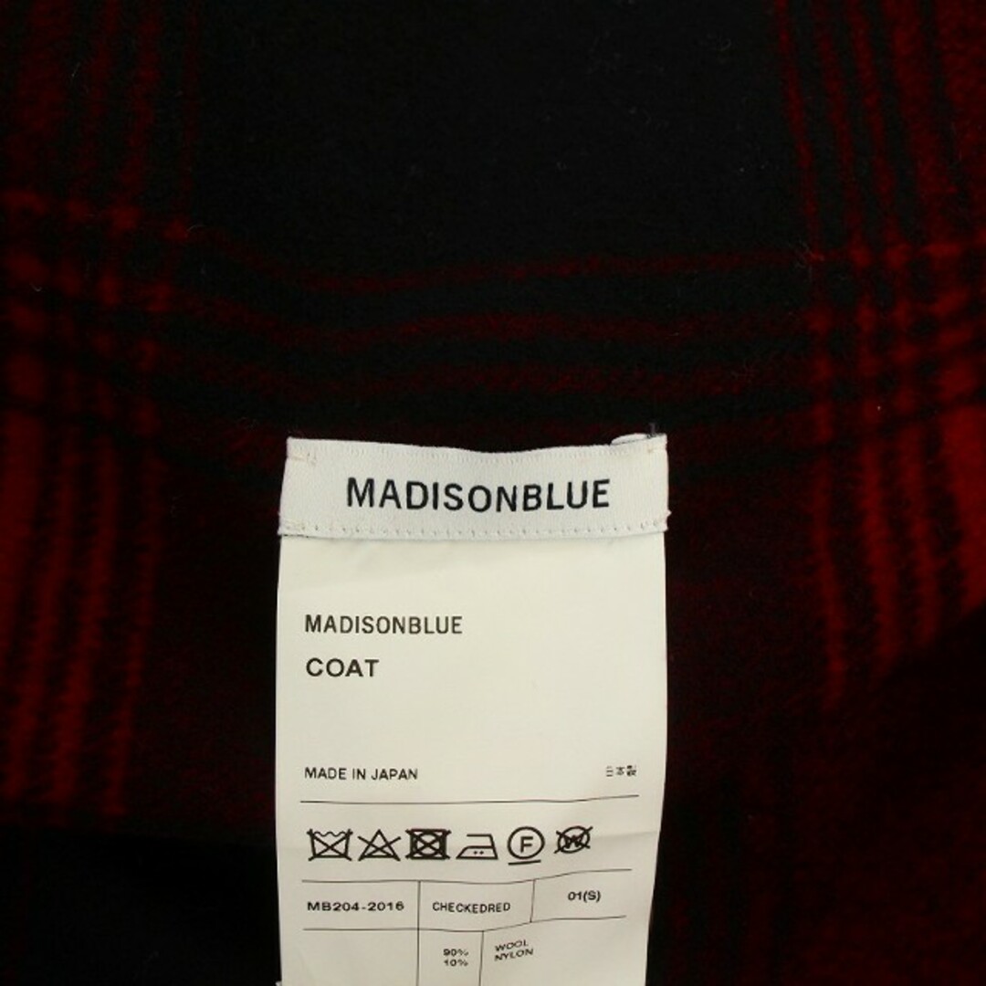 MADISONBLUE(マディソンブルー)のマディソンブルー チェック ガウンコート ショート 変形 トッパー 半袖 01 レディースのジャケット/アウター(その他)の商品写真