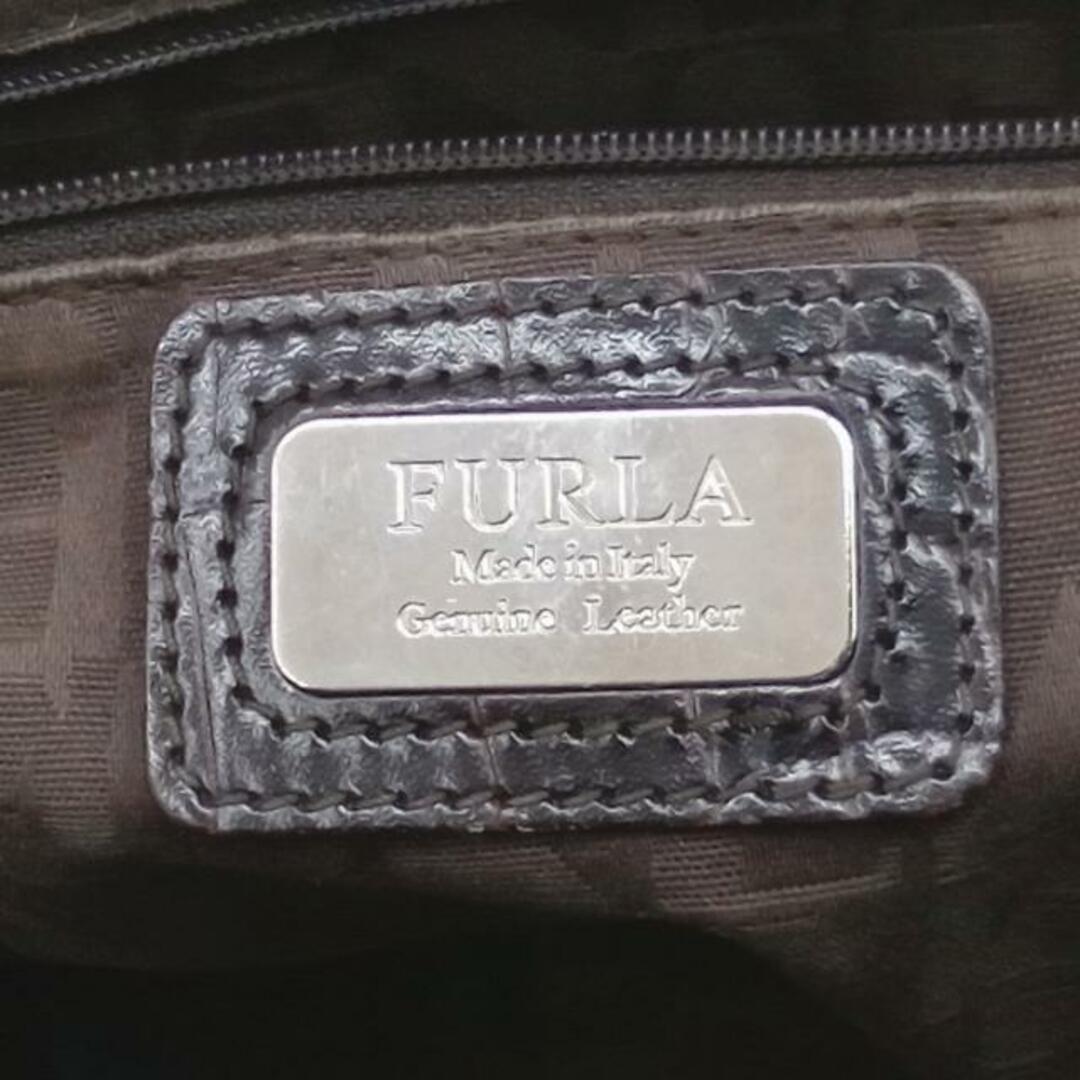 Furla(フルラ)のFURLA(フルラ) ハンドバッグ - ダークブラウン 型押し加工 レザー レディースのバッグ(ハンドバッグ)の商品写真
