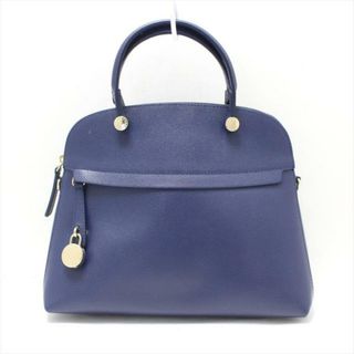 フルラ(Furla)のFURLA(フルラ) ハンドバッグ美品  パイパー ダークネイビー レザー(ハンドバッグ)