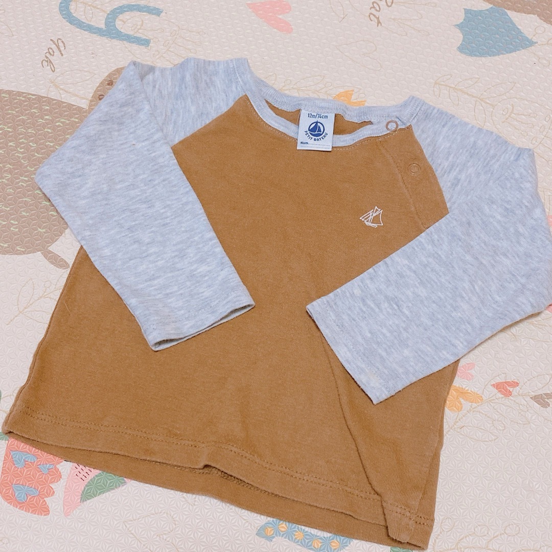 PETIT BATEAU(プチバトー)のプチバトー　カットソー　ロンT 74cm キッズ/ベビー/マタニティのベビー服(~85cm)(シャツ/カットソー)の商品写真