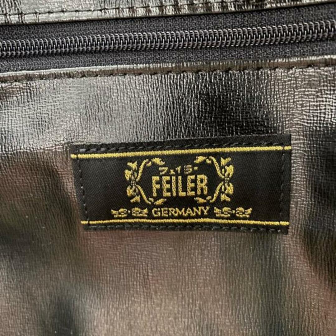 FEILER(フェイラー)のFEILER(フェイラー) トートバッグ美品  - 黒×マルチ 花柄 コーティングキャンバス×合皮 レディースのバッグ(トートバッグ)の商品写真