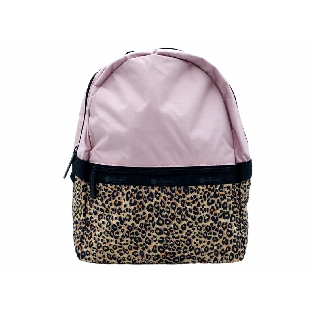 LeSportsac(レスポートサック)のレスポートサック エックスガール コラボ レオパード柄 リュック デイパック バッグ ピンクｘベージュ ■■ レディース レディースのバッグ(リュック/バックパック)の商品写真