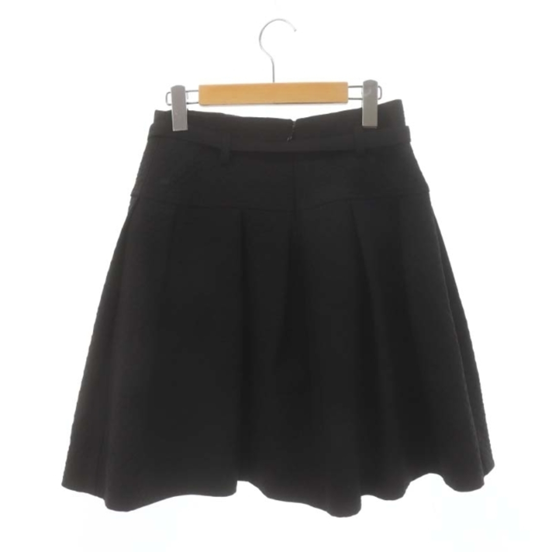 M'S GRACY(エムズグレイシー)のエムズグレイシー キルティングスカート ミニ フレア ベルト付き 38 黒 レディースのスカート(ミニスカート)の商品写真