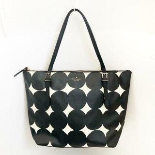 ケイトスペードニューヨーク(kate spade new york)のKate spade(ケイトスペード) ショルダーバッグ - PXRU5344 黒×アイボリー ドット柄 PVC(塩化ビニール)×レザー(ショルダーバッグ)