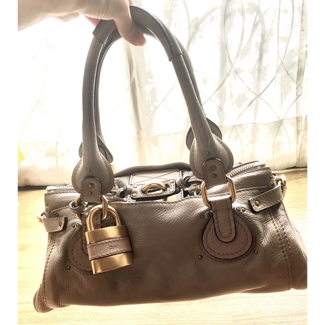 Chloe(クロエ)のChloe✴︎クロエ/パティントン/パープル系ベージュ レディースのバッグ(ハンドバッグ)の商品写真