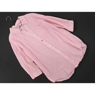 arnold palmer アーノルドパーマー ストライプ 7分袖 ブラウス シャツ size3/赤 ■◇ レディース