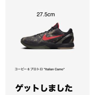 ナイキ(NIKE)のNike Kobe 6 Protro "Italian Camo” 27.5cm(スニーカー)