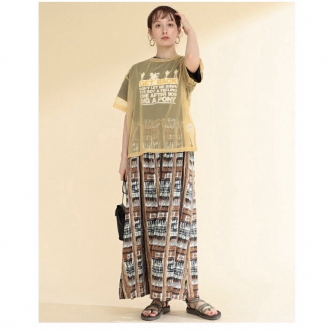 FREAK'S STORE(フリークスストア)の美品！Ray BEAMS チュール シアー ハーフスリーブ Tシャツ レディースのトップス(Tシャツ(半袖/袖なし))の商品写真