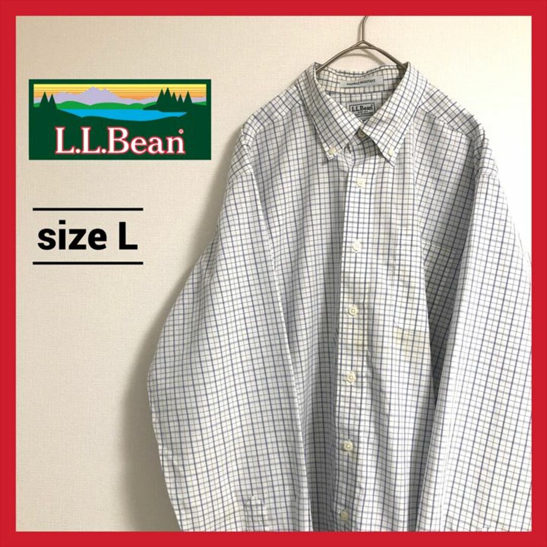 L.L.Bean(エルエルビーン)の90s 古着 エルエルビーン BDシャツ チェックシャツ ゆるダボ L  メンズのトップス(シャツ)の商品写真