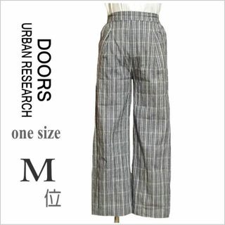 URBAN RESEARCH DOORS - 〈アーバンリサーチ ドアーズ〉グレー系チェック柄コットンパンツ 薄手 one