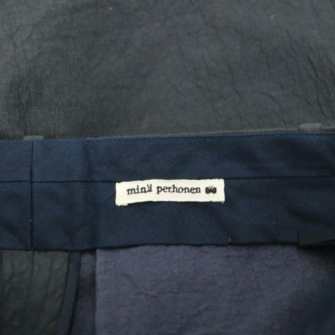 mina perhonen(ミナペルホネン)のミナペルホネン パンツ ボトムス ジップフライ コットン 38 M 濃紺 レディースのパンツ(その他)の商品写真