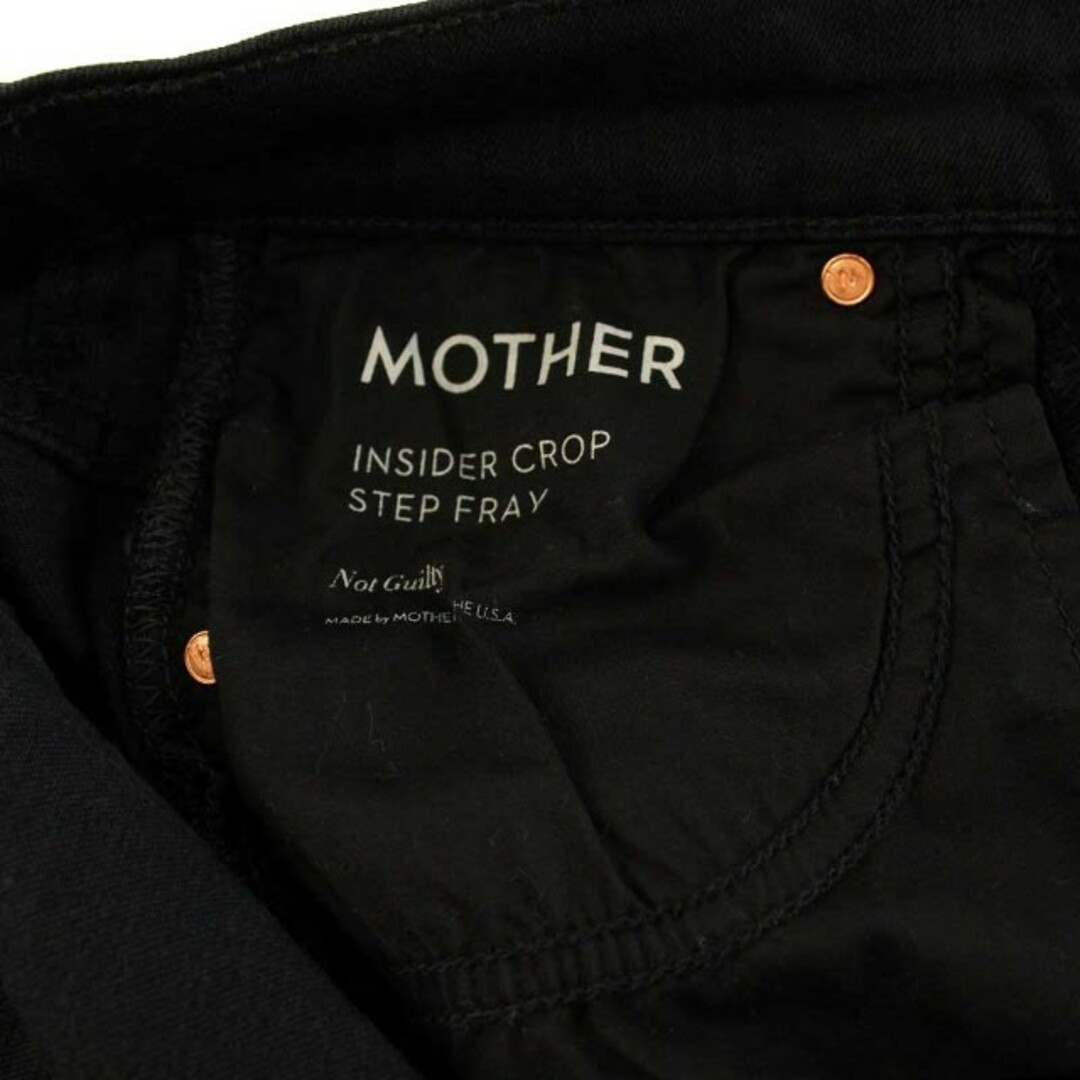 mother(マザー)のマザー デニムパンツ ジーンズ カットオフ ジップフライ W25 XS 黒 レディースのパンツ(デニム/ジーンズ)の商品写真