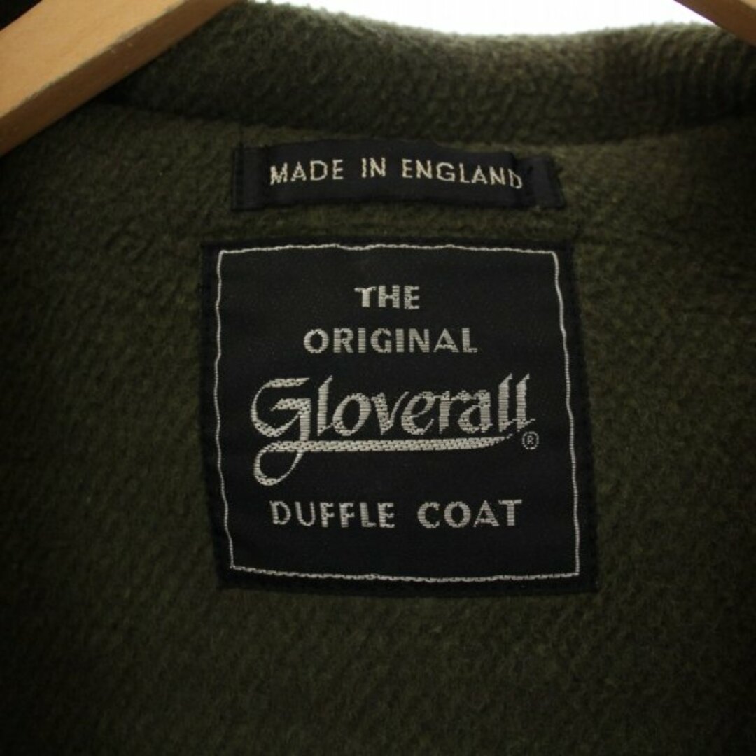 Gloverall(グローバーオール)のGloverall ダッフルコート ロング フード ウール 英国製 L カーキ メンズのジャケット/アウター(ダッフルコート)の商品写真