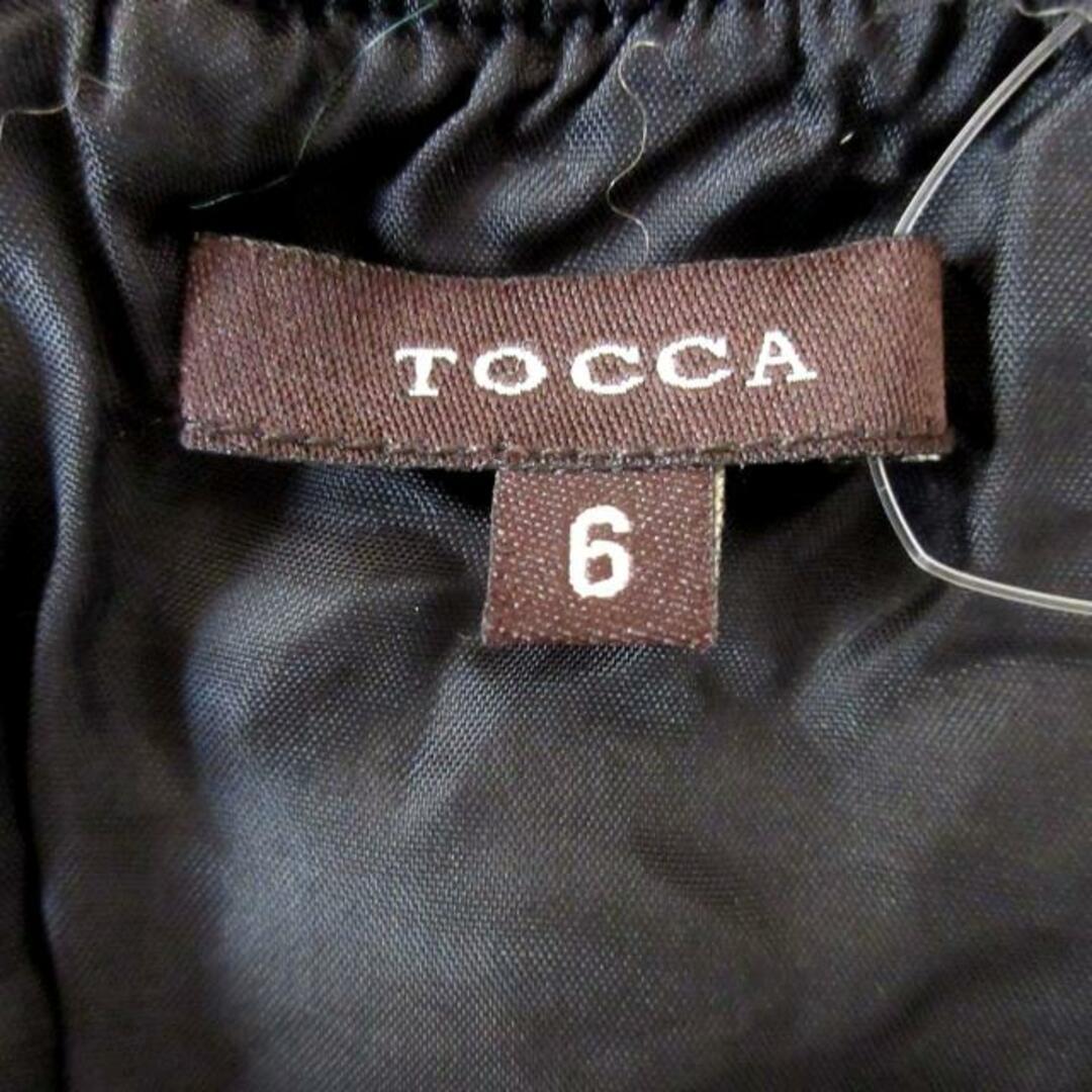 TOCCA(トッカ)のTOCCA(トッカ) ワンピース サイズ6 M レディース - グレー×黒 ノースリーブ/ひざ丈 レディースのワンピース(その他)の商品写真