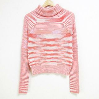 ミッソーニ(MISSONI)のMISSONI(ミッソーニ) 長袖セーター サイズ40 M レディース - オレンジ×ピンク×マルチ タートルネック(ニット/セーター)