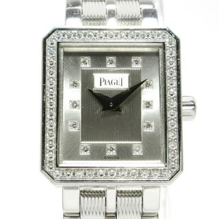 ピアジェ(PIAGET)のPIAGET(ピアジェ) 腕時計 プロトコール 5355 M601D レディース 金無垢/K18WG/ダイヤインデックス/ダイヤベゼル/総重量：73.6g シルバー(腕時計)