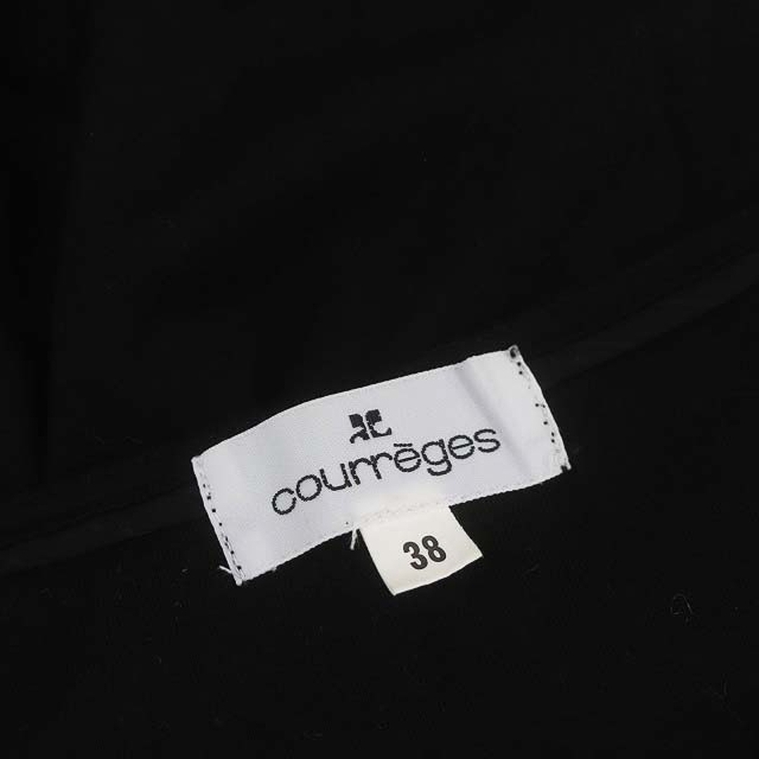 Courreges(クレージュ)のクレージュ ビーズ装飾 半袖 カットソー Tシャツ ウール混 38 黒 レディースのトップス(カットソー(半袖/袖なし))の商品写真