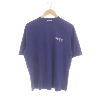 バレンシアガ(Balenciaga)のバレンシアガ キャンペーンロゴプリント Tシャツ 半袖 XS 518213 青紫(Tシャツ/カットソー(半袖/袖なし))