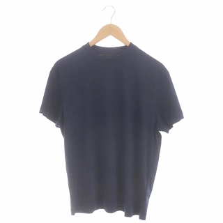 プラダ(PRADA)のプラダ バックトライアングルTシャツ カットソー 半袖 L 紺 ネイビー(Tシャツ/カットソー(半袖/袖なし))