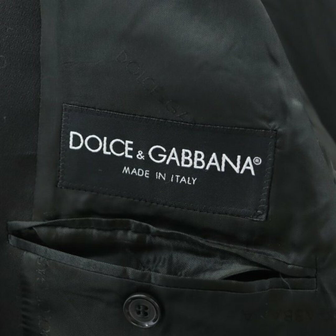 DOLCE&GABBANA(ドルチェアンドガッバーナ)のドルチェ&ガッバーナ ドルガバ テーラードジャケット シングル 総裏地 54 黒 メンズのジャケット/アウター(テーラードジャケット)の商品写真