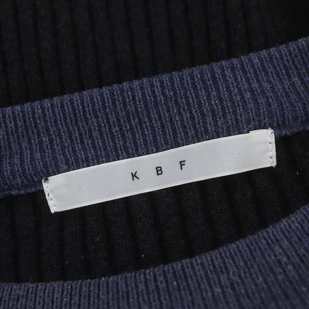 KBF(ケービーエフ)のケイビーエフ アーバンリサーチ 半袖 バイカラー リブニット One 濃紺 レディースのトップス(ニット/セーター)の商品写真