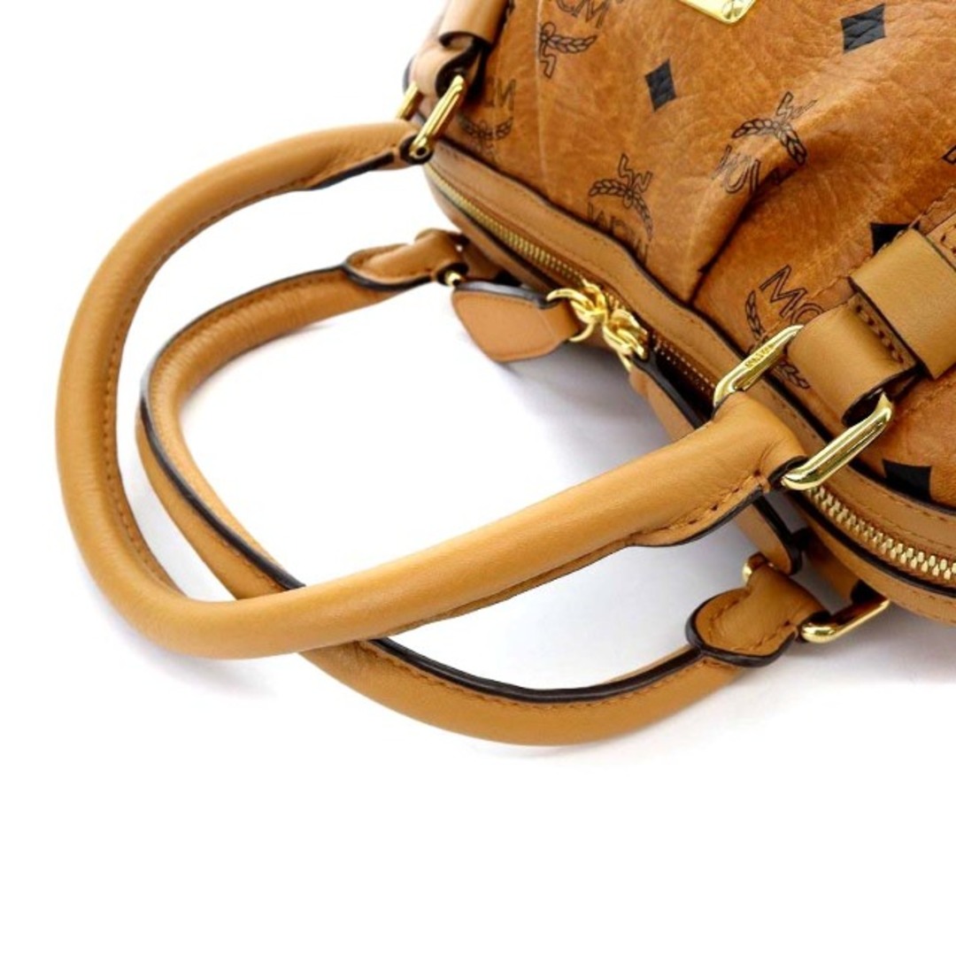 MCM(エムシーエム)のエムシーエム ヴィセトス ミニボストンバッグ ハンドバッグ レザー 茶色 レディースのバッグ(ボストンバッグ)の商品写真