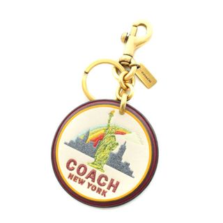 コーチ(COACH)のコーチ COACH NEW YORK バッグチャーム キーホルダー レザー 茶(その他)