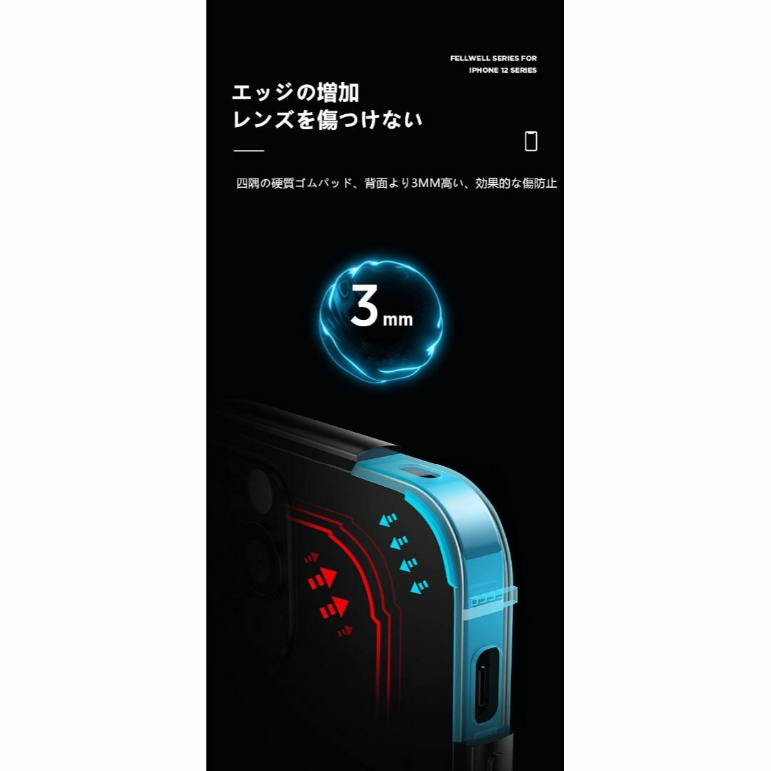 【サイズ:iPhone12/12Pro_色:レッド】【YMXPY】iPhone1 スマホ/家電/カメラのスマホアクセサリー(その他)の商品写真