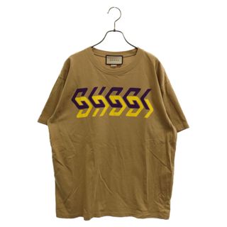 Gucci - GUCCI グッチ 22SS MIRROR PRINT T-SHIRT ミラープリントTシャツ 半袖カットソー ブラウン 616036 XJDV9