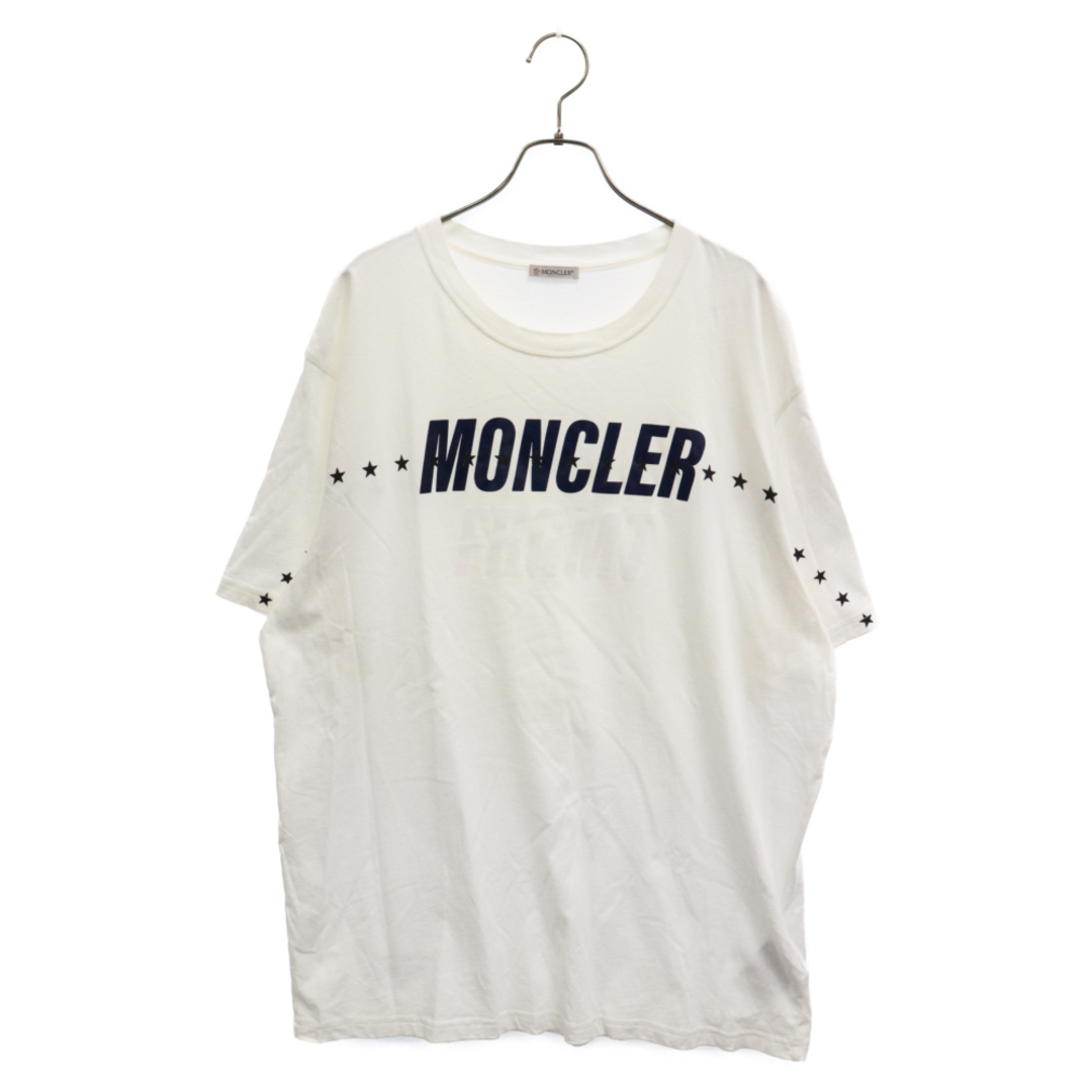 MONCLER(モンクレール)のMONCLER モンクレール 21AW ×FRAGMENT DESIGN MAGLIA T-SHIRT ロゴプリント半袖カットソー Tシャツ ホワイト G209U8C00003 メンズのトップス(Tシャツ/カットソー(半袖/袖なし))の商品写真