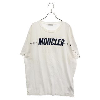 モンクレール(MONCLER)のMONCLER モンクレール 21AW ×FRAGMENT DESIGN MAGLIA T-SHIRT ロゴプリント半袖カットソー Tシャツ ホワイト G209U8C00003(Tシャツ/カットソー(半袖/袖なし))