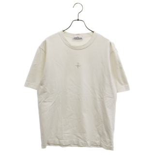 STONE ISLAND - STONE ISLAND ストーンアイランド センターロゴ刺繍半袖カットソー Tシャツ ホワイト 701561350