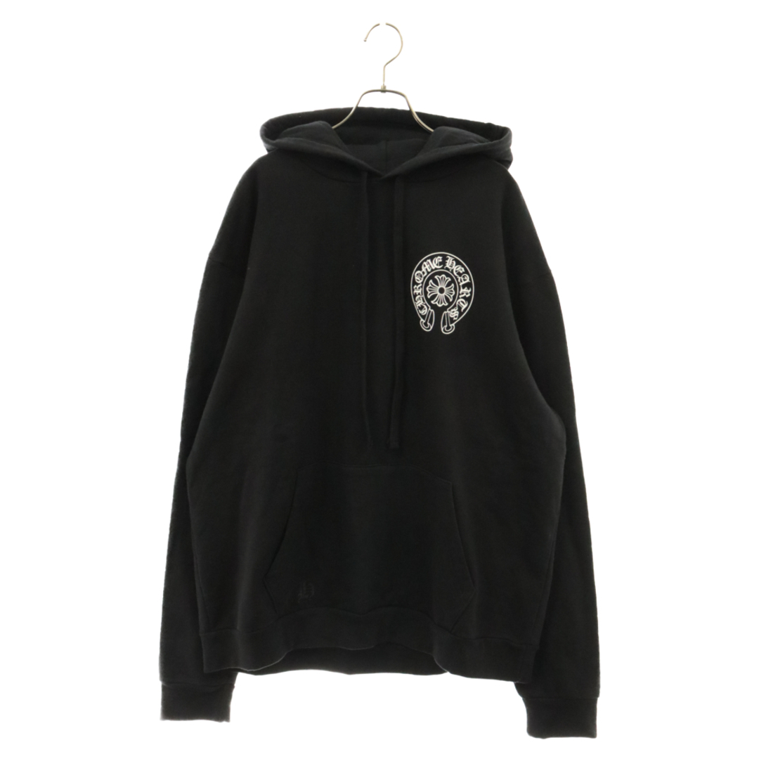 Chrome Hearts(クロムハーツ)のCHROME HEARTS クロムハーツ SWTSHRT PLVR 東京限定ホースシューバックプリントパーカー ブラック/ホワイト メンズのトップス(パーカー)の商品写真